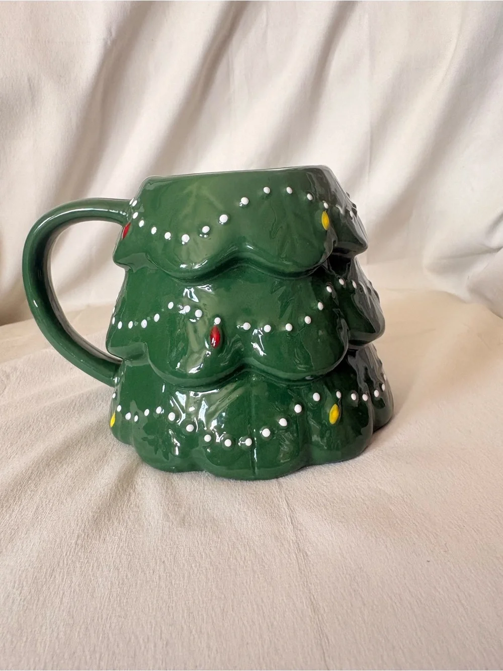Adorable Puppy Christmas Tree Ceramic Mug